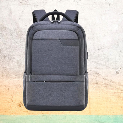 HOUSE OF COMMON backpack school bag laptop bag office college travel backpack(S-18*12) Waterproof Backpack(Black, 50.9999999999996 L)