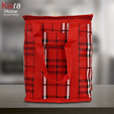 KiaraHome Lunch Bag Red Size-1 Waterproof Lunch Bag(Red, 5 L)