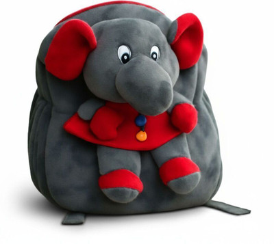 mbeat Elephant Soft Cartoon School Bag for Baby/Boys/Girls for Nursery, Preschool School Bag(Grey, 5 L)