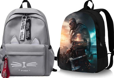 Shishtha B_CT-GRY@@_1 & DGTL-014_@@_1PC_xy Laptop Bag(Grey, Black)