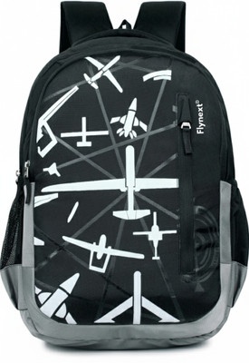 Flynext Spacy Aero School Bag For Boys and Girls/Office College & Travel Waterproof School Bag(Black, 35 L)