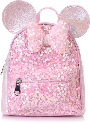 CherryBerry Mini Backpack, Minnie Mouse Celebration Iridescent Sequin, Disney Mini Backpack Waterproof Shoulder Bag(Pink, 12 L)