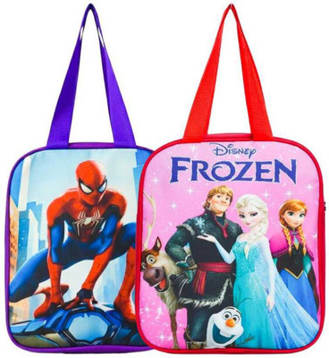 bgventure COMBO purple and red, spider-man and princess Waterproof Lunch Bag(Purple, Red, 8 L)