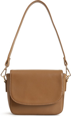 Fastrack Solid Shoulder Bag(Brown, 1.6236 L)