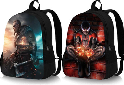 Shishtha B_DGTL-014_@@_1PC & DGTL-021_xy Laptop Bag(Black, Multicolor)