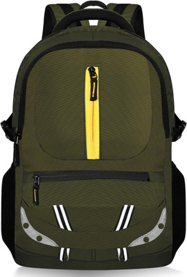 BAGADDICT Backpack High Class Durable Backpack/Stylish School/College/Office 1070 Waterproof School Bag(Dark Green, 35 L)