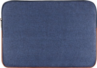 Altrio Laptop Sleeve Case | 15.6 | Zipper Closure | Water Repellent PVC | Blue & Tan Laptop Sleeve/Cover(Blue, 15.6 inch)