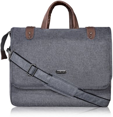 LOREM Grey & Brown Color Faux Leather 10L Messenger Bag For Men OE-New-BG51 Waterproof Multipurpose Bag(Grey, 10 L)