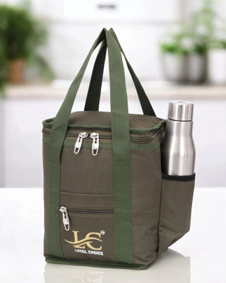 LOYAL CHOICE Lunch bag for men school tiffin bag 8L MEHNDI Waterproof Lunch Bag(Dark Green, 8 L)