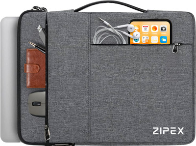 ZIPEX CAPTAIN 14 Inch Laptop Case with Handle | for All 13-14 Inch Laptops | Waterproof Laptop Sleeve/Cover(Grey, 14 inch)