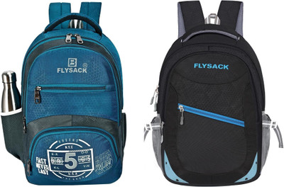 FLYSACK NS-FS008_Blue & FS031_BLACK Laptop Bag(Blue, Black)
