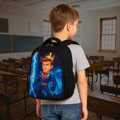 MOSU King Super Titan Cartoon Backpack Waterproof School Bag(Black, 26 L)