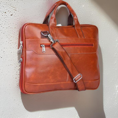 house of common Men & Women Tan Messenger Bag