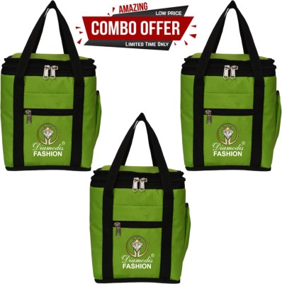 DIAMODIS FASHION New Trendy All Age Combo Hiquality lunch bag, tiffin Medium sizeuse upto 3 boxes Waterproof Lunch Bag(Green, Green, Green, 4 L)