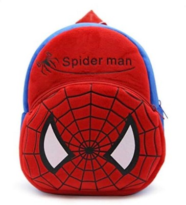 PICART Spiderman School Bag For Kids Plush School Bag School Bag School Bag(Red, 10 L)