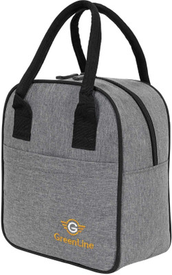 GREENLINE 10L,Insulated Lunch Tiffin Bag for School Collage Office &Picnic for Boys & girl Waterproof Lunch Bag(Grey, 10 L)