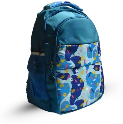 AG Handicraft School Backpack for Girls With 4 Compartments Waterproof School Bag(Blue, 35 L)
