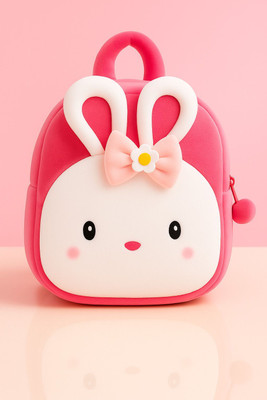 SARO Kids Velvet School Bag Cute bag Preschool Bags Ideal for Baby Girl & Boy Plush Bag(Pink, 10 inch)