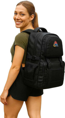 Mophonics Stylish PU Leather Backpack | Waterproof | Large Capacity | Trekking, Travel Bag 55 L Backpack(Black)