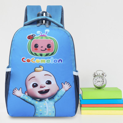 PLEXY COCOMELON DURABLE Waterproof SchoolBag for Nursery (LKG/UKG/1st Std) Waterproof School Bag(Light Blue, 25 L)