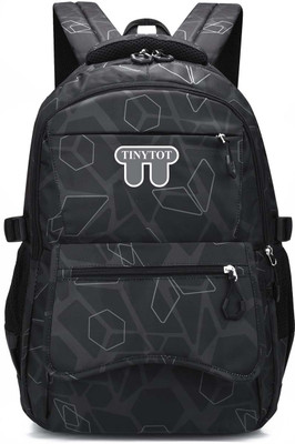 Tinytot Collage,Traval backpack 2nd standard onward Waterproof School Bag(Black, 30 L)
