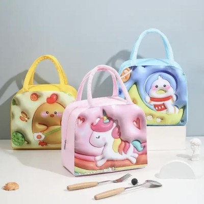 Vibgyor Products 3D Cartoon Children's Lunch Box Insulation Bag(Multicolor) Waterproof Lunch Bag(Multicolor, 5 L)