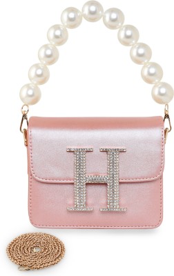 ESBEDA Hotty Plain Slingbag Letter H Sling Bag(Pink, 1 L)