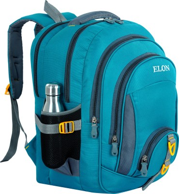 Elon Laptop Backpack durable Heavy Duty 5th to 10th Class for Boys & Girls Waterproof School Bag(Light Blue, 45 L)