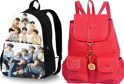 Shishtha B_DGTL-031_@@_1PC & RED-4PKT-BACKPACK-SINGLE_xy Laptop Bag(Black, Red)