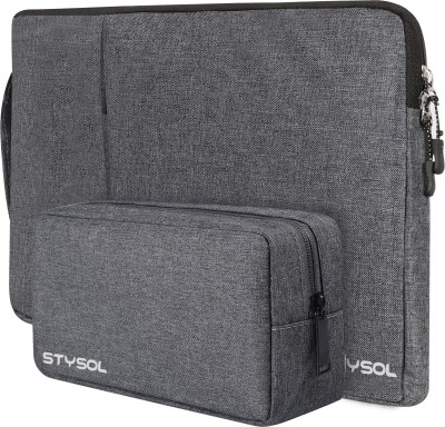 Stysol Inch Laptop Case Pro,With Charger Pouch Case Waterproof Laptop Sleeve/Cover Waterproof Laptop Sleeve/Cover(Grey, 14 inch)