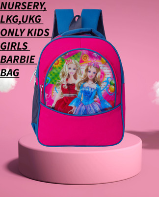 Wild Look Nursery LKG UKG School Bag Waterproof Kids Girls School Bag (Pink, 25 L) Waterproof School Bag(Pink, Light Blue, 25 L)