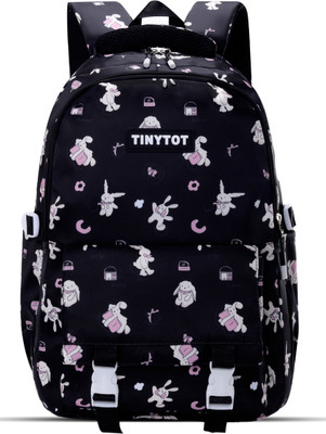 Tinytot SB221_01 Large, 20 Inches, School Collage Backpack for Boys Girls Men & Women Waterproof School Bag(Black, 30 L)