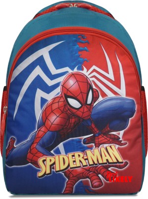 First LIKELY School Bag Spider-man Animals Printed Casual Backpack for Kids Boys And Girls Waterproof School Bag(Blue, Red, 25 L)
