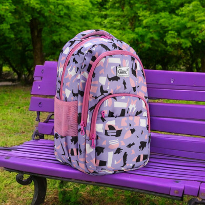 Cluci Stylish & Trendy Printed Backpack Women College Travel Bag Waterproof 30 L Backpack(Purple)