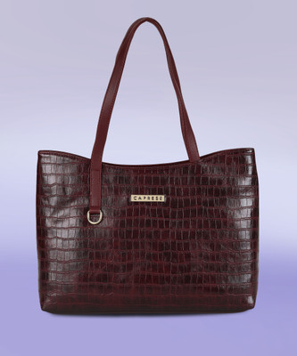 Caprese Tessa Tote Medium Cherry Red Bag for Women Shoulder Bag(Red, 11.410875 L)