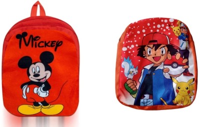 R.K Creation Micke & Pokky -very soft fabric kids bag 1 to 6 year girls & boys comfirtable 10 L Backpack(Red)