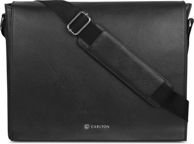 Carlton Topaz Laptop Messenger Bag (Saffiano Black) Messenger Bag(Black, 10 L)