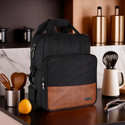 LOREM Daily Use Black Office/School Insulated Men & Women Tiffin/Lunch Bag-OB-TB17 Waterproof Lunch Bag(Black, 13 L)