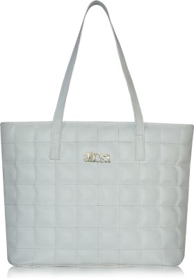 aliosa Ida Quilted Tote Bag / Ladies Purse / Women Handbag / Trendy / Stylish Waterproof Shoulder Bag(White, 7 L)