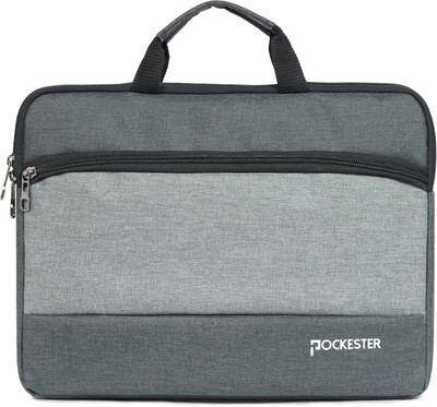 POCKESTER 15.6 Inch Laptop Sleeve I Slip Case Cover Bag With Handle I Waterproof Laptop Sleeve/Cover(Dark Grey, 15.6 inch)