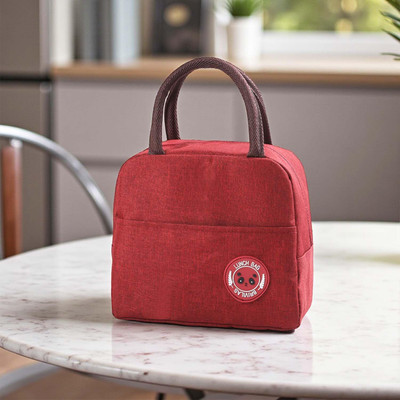 GO HOOKED Insulated Lunch Bag for Office, School & Travel | Thermal Oxford Tote Waterproof Lunch Bag(Red, 5 L)