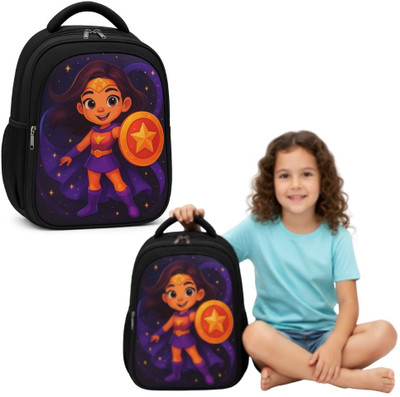 MOSU Princess Shield Star Backpack Waterproof School Bag(Black, 26 L)