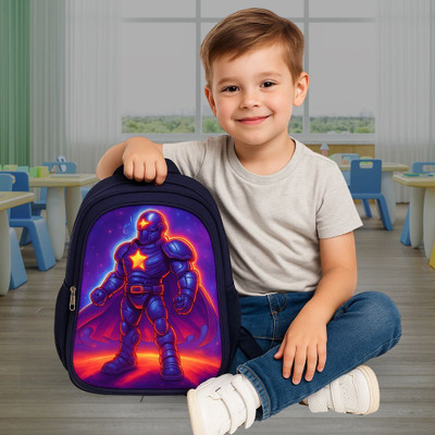 MOSU Super Astro Hero Book Bag Waterproof School Bag(Blue, 26 L)