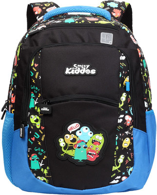 smily kiddos space theme Backpack(Black, 15 L)