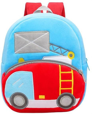BlingNBeats JCB, Backpack for 2 to 6 years kids 10L School Bag(Light Blue, Red, Grey, 10 L)