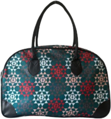 Allwyn Printed Duffle Green-Triangle Bag for Women,Ideal for Travelling & Shopping Waterproof Shoulder Bag(Green, 31 L)