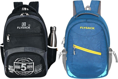 FLYSACK NS-FS008_Black & FS031_BLUE Laptop Bag(Black, Blue)