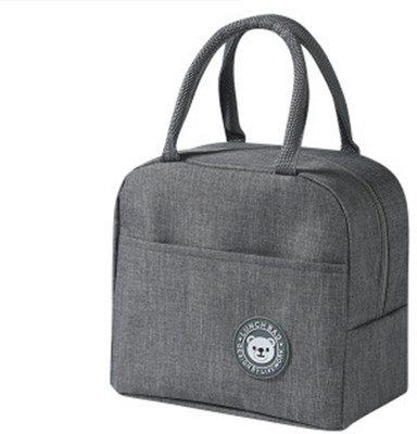 DREAM LIFE Black Canvas Lunch Bag Lunch Bag(Grey, 6 L)