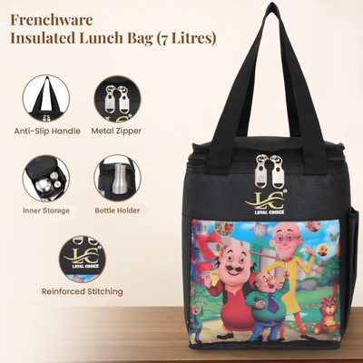 LOYAL CHOICE New trendy Hiquality All Age lunch bags Tiffin bag for men&women. Waterproof Lunch Bag(Black, 8 L)