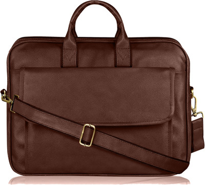 JPEnterprises Glossy Brown Color Faux Leather 9.44L Messenger Bag For Men JP-BG113 Messenger Bag(Maroon, 9.44 L)